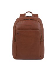 PIQUADRO ZAINO UOMO BACKPACK BLACK SQUARE IN PELLE PORTA PC 15,6" CUOIO CA4762B3 CO