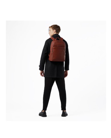PIQUADRO ZAINO UOMO BACKPACK BLACK SQUARE IN PELLE PORTA PC 15,6" CUOIO CA4762B3 CO