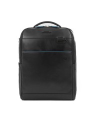 PIQUADRO ZAINO UOMO BACKPACK BLUE SQUARE IN PELLE PORTA PC 15,6" E IPAD NERO CA4818B2V CO