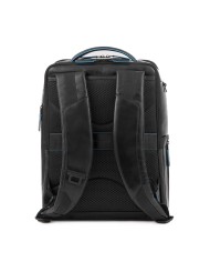PIQUADRO ZAINO UOMO BACKPACK BLUE SQUARE IN PELLE PORTA PC 15,6" E IPAD NERO CA4818B2V CO