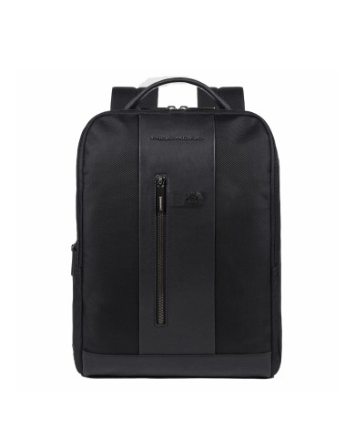 PIQUADRO ZAINO UOMO BACKPACK BRIEF TESSUTO RICICLATO E PELLE PORTA PC 15,6" E IPAD NERO CA4818BR2 CO