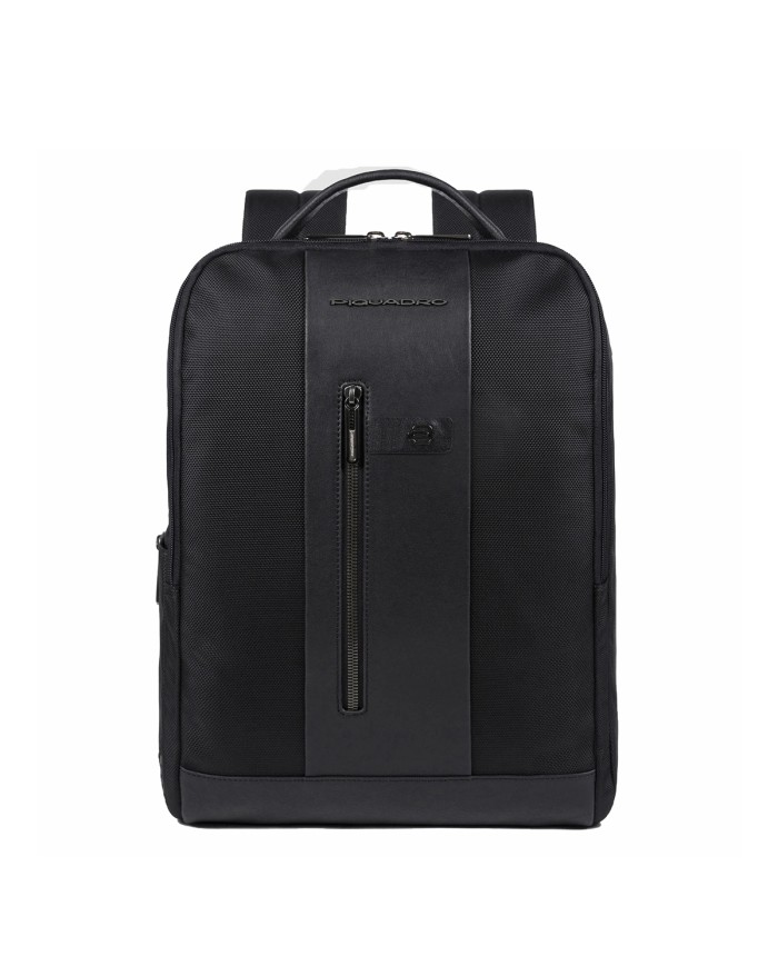 PIQUADRO ZAINO UOMO BACKPACK BRIEF TESSUTO RICICLATO E PELLE PORTA PC 15,6" E IPAD NERO CA4818BR2 CO