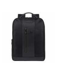 PIQUADRO ZAINO UOMO BACKPACK BRIEF TESSUTO RICICLATO E PELLE PORTA PC 15,6" E IPAD NERO CA4818BR2 CO