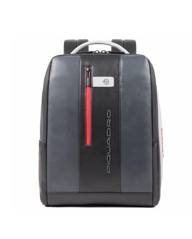 PIQUADRO ZAINO UOMO BACKPACK URBAN IN PELLE PORTA PC 15,6" E IPAD GRIGIO NERO CA4818UB00 CO