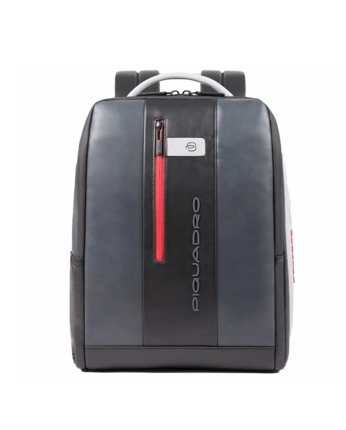 PIQUADRO ZAINO UOMO BACKPACK URBAN IN PELLE PORTA PC 15,6" E IPAD GRIGIO NERO CA4818UB00 CO