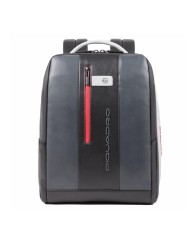 PIQUADRO ZAINO UOMO BACKPACK URBAN IN PELLE PORTA PC 15,6" E IPAD GRIGIO NERO CA4818UB00 CO