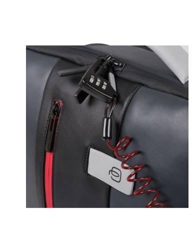 PIQUADRO ZAINO UOMO BACKPACK URBAN IN PELLE PORTA PC 15,6" E IPAD GRIGIO NERO CA4818UB00 CO