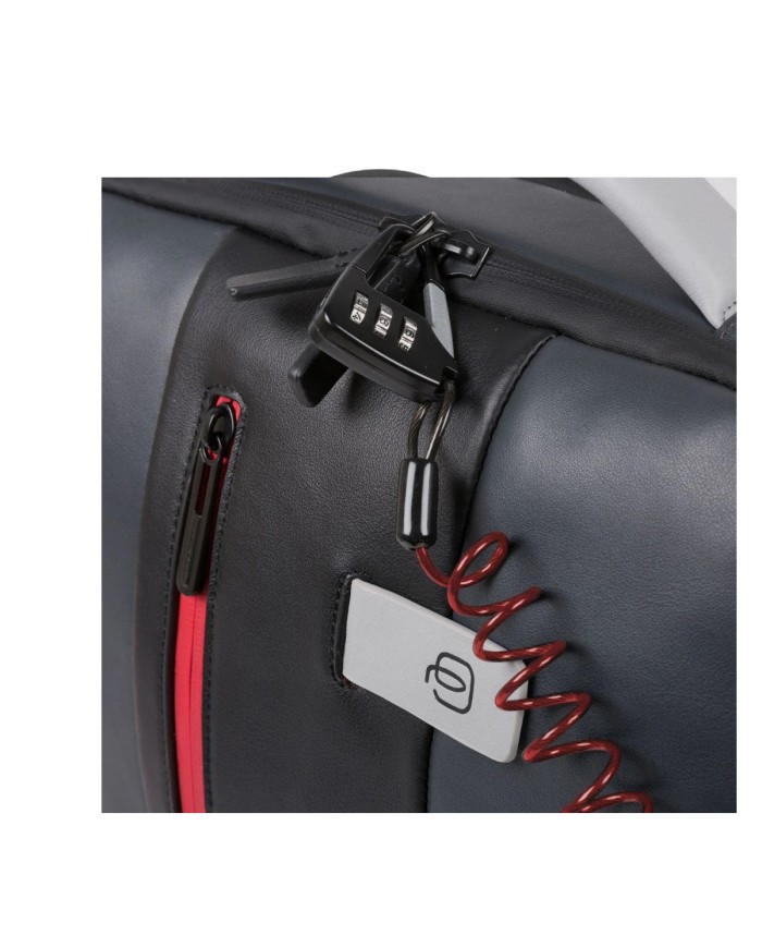 PIQUADRO ZAINO UOMO BACKPACK URBAN IN PELLE PORTA PC 15,6" E IPAD GRIGIO NERO CA4818UB00 CO