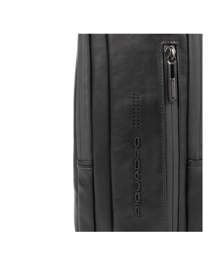 PIQUADRO ZAINO UOMO BACKPACK URBAN IN PELLE PORTA PC 15,6" E IPAD NERO CA4818UB00 CO