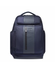 PIQUADRO ZAINO UOMO BACKPACK BIREF IN PELLE E TESSUTO RICICLATO PORTA PC 15,6" BLU CA5477BR2 CO
