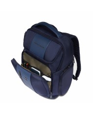 PIQUADRO ZAINO UOMO BACKPACK BIREF IN PELLE E TESSUTO RICICLATO PORTA PC 15,6" BLU CA5477BR2 CO
