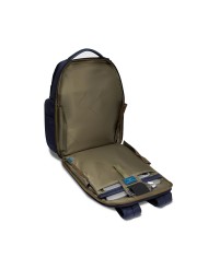 PIQUADRO ZAINO UOMO BACKPACK BIREF IN PELLE E TESSUTO RICICLATO PORTA PC 15,6" BLU CA5477BR2 CO
