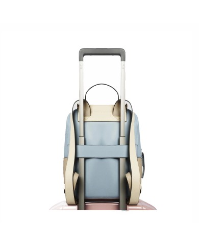 PIQUADRO ZAINO DONNA BACKPACK CIRCLE IN PELLE PORTA IPAD 12,9" AZZURRO BEIGE CA5566W92 CO