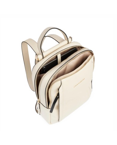 PIQUADRO ZAINO DONNA BACKPACK CIRCLE IN PELLE PORTA IPAD 12,9" BIANCO CA5566W92 CO