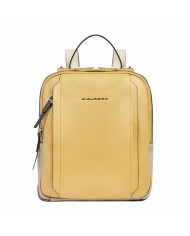 PIQUADRO ZAINO DONNA BACKPACK CIRCLE IN PELLE PORTA IPAD 12,9" GIALLO BEIGE CA5566W92 CO