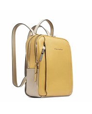 PIQUADRO ZAINO DONNA BACKPACK CIRCLE IN PELLE PORTA IPAD 12,9" GIALLO BEIGE CA5566W92 CO