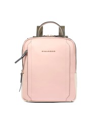 PIQUADRO ZAINO DONNA BACKPACK CIRCLE IN PELLE PORTA IPAD 12,6" ROSA BIANCO CA5566W92 CO