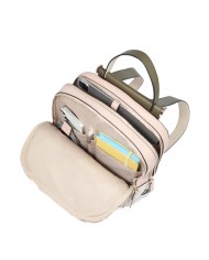 PIQUADRO ZAINO DONNA BACKPACK CIRCLE IN PELLE PORTA IPAD 12,6" ROSA BIANCO CA5566W92 CO