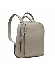 PIQUADRO ZAINO DONNA BACKPACK CIRCLE IN PELLE E TESSUTO PORTA IPAD 12,9" BEIGE CA5566W92T CO