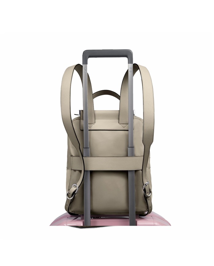 PIQUADRO ZAINO DONNA BACKPACK CIRCLE IN PELLE E TESSUTO PORTA IPAD 12,9" BEIGE CA5566W92T CO