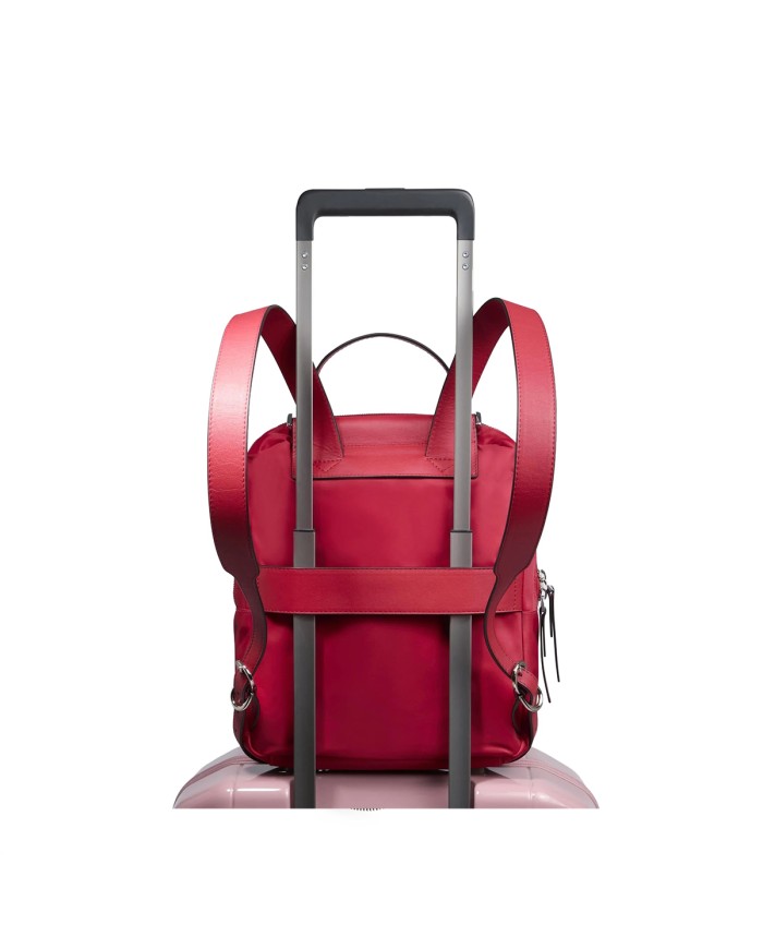 PIQUADRO ZAINO DONNA BACKPACK CIRCLE IN PELLE E TESSUTO PORTA IPAD 12,9" ROSSO CA5566W92T CO