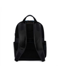 PIQUADRO ZAINO UOMO BACKPACK BLUE SQUARE IN PELLE PORTA PC 14" NERO CA5574B2V CO