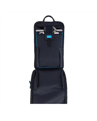 PIQUADRO ZAINO UOMO BACKPACK BLUE SQUARE IN PELLE PORTA PC 15,6" E IPAD BLU CA5939B2V CO