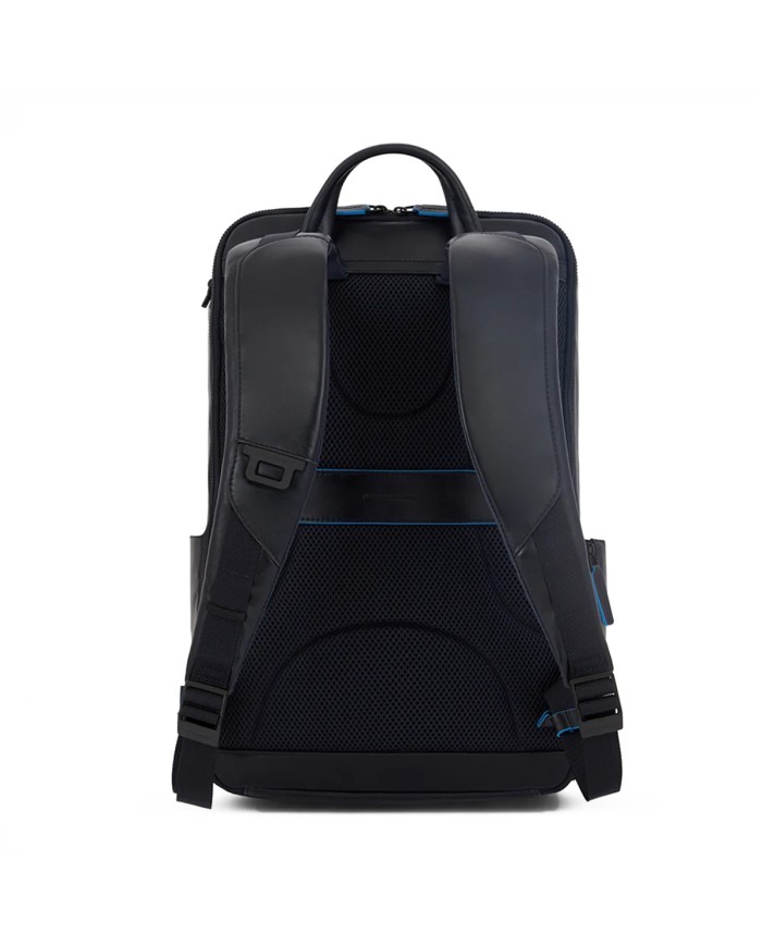 PIQUADRO ZAINO UOMO BACKPACK BLUE SQUARE IN PELLE PORTA PC 15,6" E IPAD BLU CA5939B2V CO