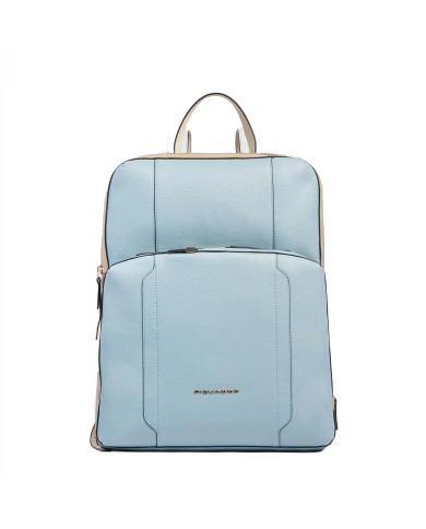 PIQUADRO ZAINO DONNA BACKPACK CIRCLE IN PELLE ESPANDIBILE PORTA PC 15,6" E IPAD AZZURRO BEIGE CA6216W92 CO