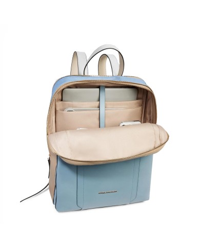 PIQUADRO ZAINO DONNA BACKPACK CIRCLE IN PELLE ESPANDIBILE PORTA PC 15,6" E IPAD AZZURRO BEIGE CA6216W92 CO