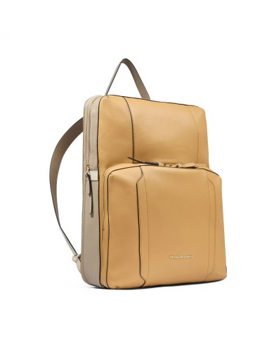 PIQUADRO ZAINO DONNA BACKPACK CIRCLE IN PELLE ESPANDIBILE PORTA PC 15,6" E IPAD GIALLO BEIGE CA6216W92 CO