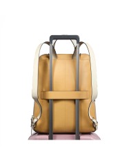 PIQUADRO ZAINO DONNA BACKPACK CIRCLE IN PELLE ESPANDIBILE PORTA PC 15,6" E IPAD GIALLO BEIGE CA6216W92 CO