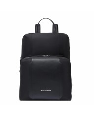 PIQUADRO ZAINO DONNA BACKPACK CIRCLE IN PELLE E TESSUTO ESPANDIBILE PORTA PC 15,6" E IPAD NERO CA6216W92T CO