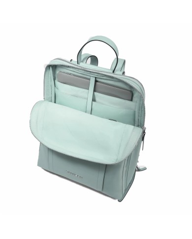 PIQUADRO ZAINO DONNA BACKPACK CIRCLE IN PELLE E TESSUTO ESPANDIBILE PORTA PC 15,6" E IPAD VERDE CA6216W92T CO