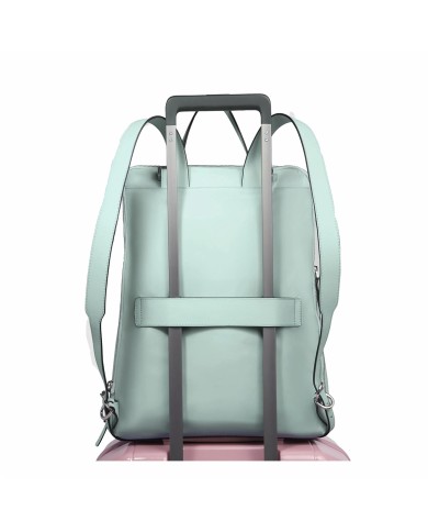 PIQUADRO ZAINO DONNA BACKPACK CIRCLE IN PELLE E TESSUTO ESPANDIBILE PORTA PC 15,6" E IPAD VERDE CA6216W92T CO