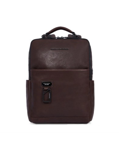 PIQUADRO ZAINO UOMO BACKPACK HARPER IN PELLE PORTA PC 14" TESTA DI MORO CA6289AP CO
