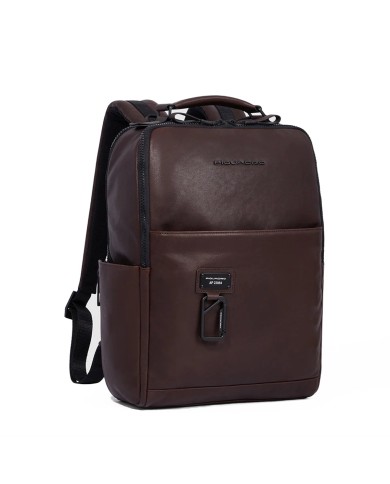 PIQUADRO ZAINO UOMO BACKPACK HARPER IN PELLE PORTA PC 14" TESTA DI MORO CA6289AP CO