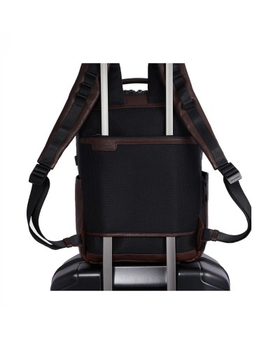 PIQUADRO ZAINO UOMO BACKPACK HARPER IN PELLE PORTA PC 14" TESTA DI MORO CA6289AP CO