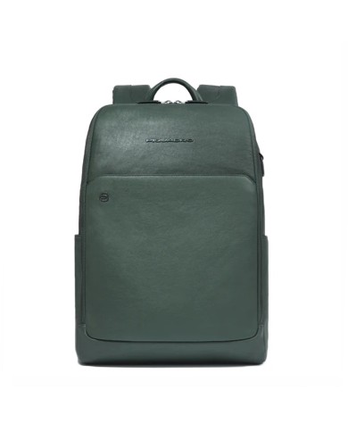 PIQUADRO ZAINO UOMO BACKPACK BLACK SQUARE IN PELLE PORTA PC 14" VERDE CA6501B3 CO