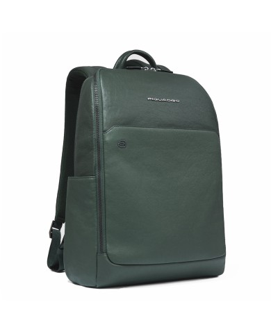 PIQUADRO ZAINO UOMO BACKPACK BLACK SQUARE IN PELLE PORTA PC 14" VERDE CA6501B3 CO