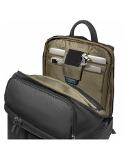 PIQUADRO ZAINO UOMO BACKPACK BIREF IN PELLE E TESSUTO PORTA PC 15,6" NERO CA6648BR2 CO
