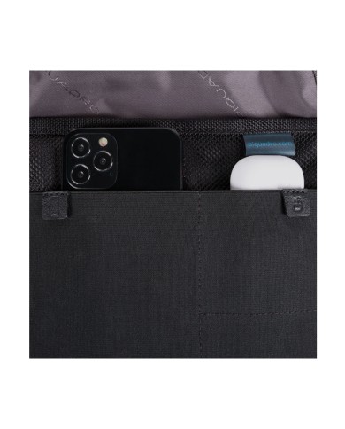 PIQUADRO MONOSPALLA UOMO ONE SHOULDER BRIEF IN TESSUTO RICICLATO NERO CA4536BR2 CO