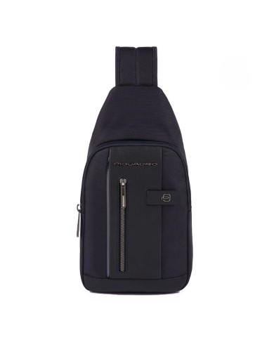 PIQUADRO MONOSPALLA UOMO ONE SHOULDER BRIEF IN TESSUTO RICICLATO CON LED BLU CA4536BRL CO