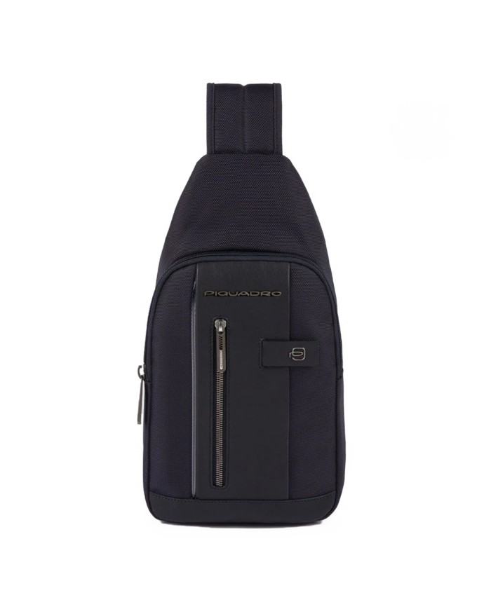 PIQUADRO MONOSPALLA UOMO ONE SHOULDER BRIEF IN TESSUTO RICICLATO CON LED BLU CA4536BRL CO