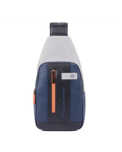 PIQUADRO MONOSPALLA UOMO ONE SHOULDER URBAN IN PELLE BLU GRIGIO CA4536UB00 CO