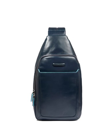 PIQUADRO ZAINO MONOSPALLA UOMO BACKPACK ONE SHOULDER BLUE SQUARE IN PELLE BLU CA4827B2 CO