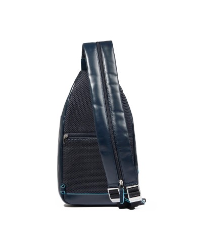 PIQUADRO ZAINO MONOSPALLA UOMO BACKPACK ONE SHOULDER BLUE SQUARE IN PELLE BLU CA4827B2 CO