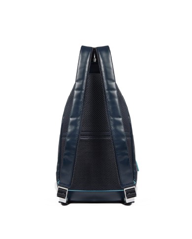 PIQUADRO ZAINO MONOSPALLA UOMO BACKPACK ONE SHOULDER BLUE SQUARE IN PELLE BLU CA4827B2 CO