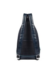 PIQUADRO ZAINO MONOSPALLA UOMO BACKPACK ONE SHOULDER BLUE SQUARE IN PELLE BLU CA4827B2 CO