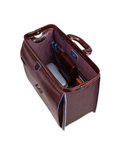 PIQUADRO CARTELLA UOMO DA DOTTORE BLUE SQUARE PORTA IN PELLE MOGANO CA2007B2 CO